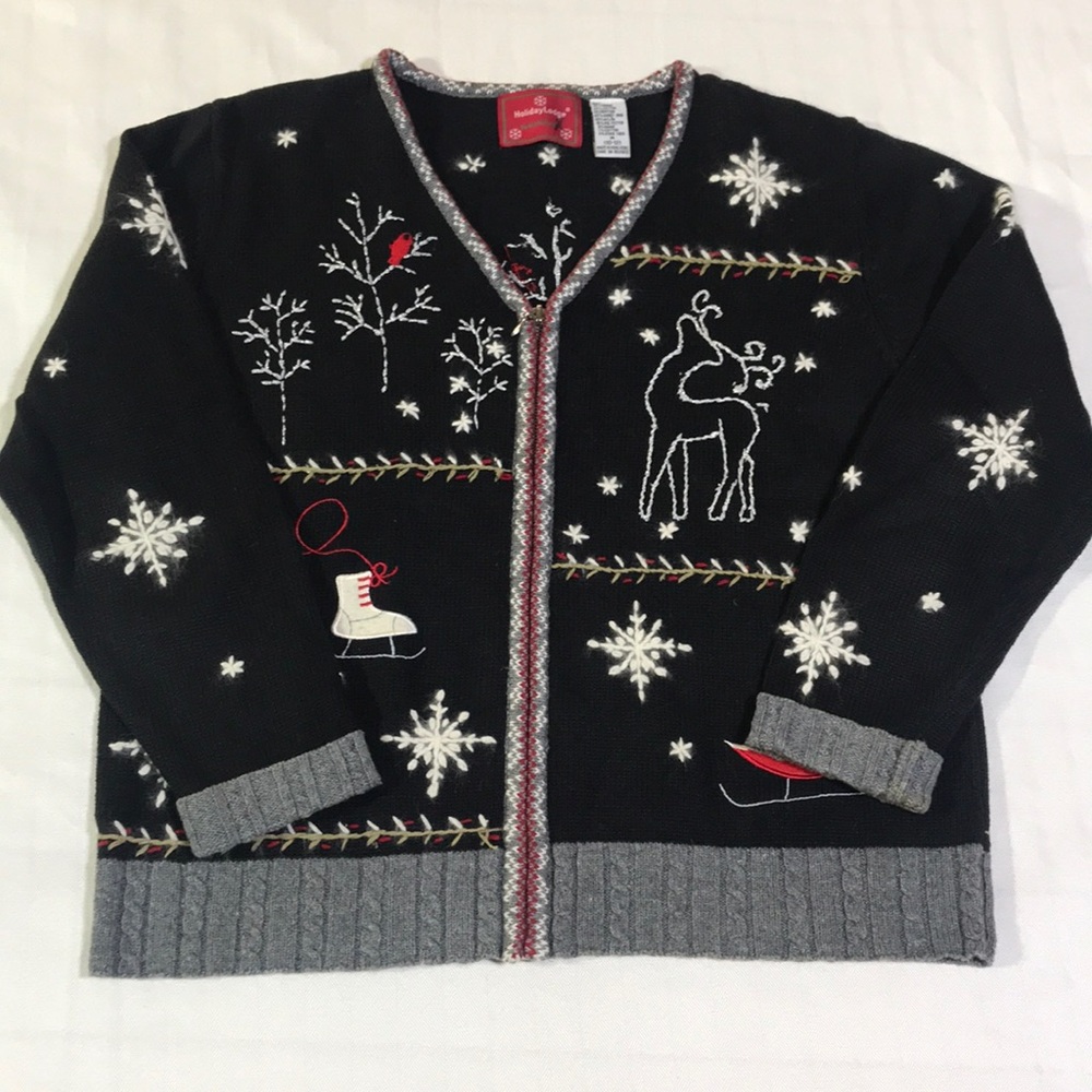 Holiday Lodge Winter Theme Sweater